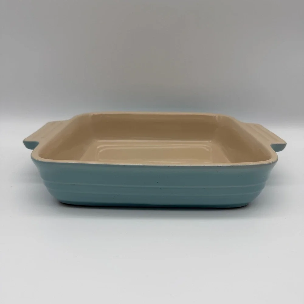 Le Creuset Stoneware 9x9 Square Baking Casserole Dish w/ Handles Sky Blue 18-27